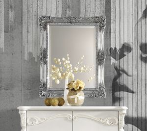Puccini Art. 7620, Wall mirror with silver leaf frame