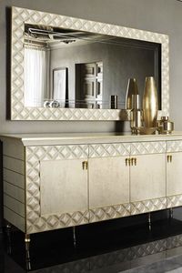 SIPARIO mirror, Classic style mirror with quilted frame