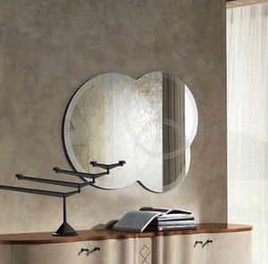 SP19 Iride mirror, Silkscreened mirror formed by 3 overlapping circles