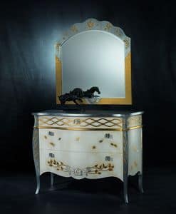 SP21 Blanca, Classic luxury Mirror in gold and silver leaf