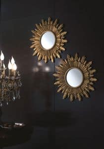 Specchiera Girasole, Round mirror for residential environments and hotels