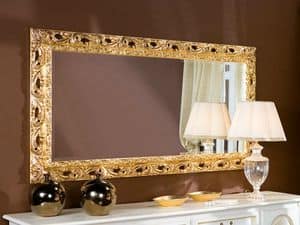 Tulipano mirror, Large mirror, with luxurious and refined lines, Baroque style