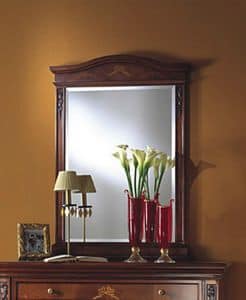 Voltaire mirror, Classic mirror in wood with bevelled glass