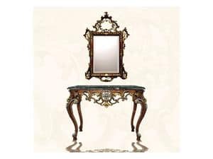 Wall Mirror art. 122, Rectangular mirror with frame, Louis XV Style