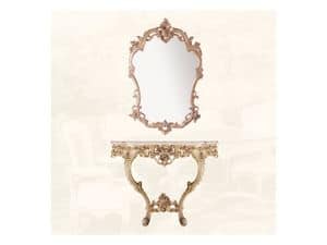 Wall Mirror art. 127, Louis XV style mirror, for entrances and living rooms