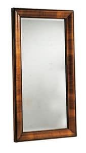 Warhol RA.0834, Walnut mirror with shaped frame with folder in walnut and patinated 4 mm mirror