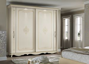 Angelica wardrobe, Classic style wardrobe, with sliding doors