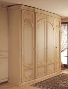 Art. 1130 Luxor, Wardrobe with curved side doors, for classical bedroom