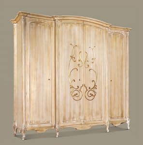 Art. 949, Wardrobe for luxurious hotel suites, 4 doors, hand carved