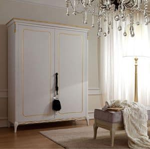 Live 5304 armadio, Wardrobe for bedroom, classic style, in wood with 2 or 4 doors
