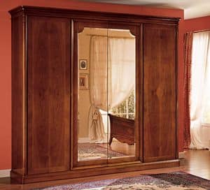 Opera wardrobe, Wooden cabinet decorated by hand, in classic style