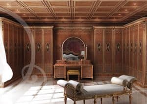 W100, Carved classic wardrobe, for Bedroom