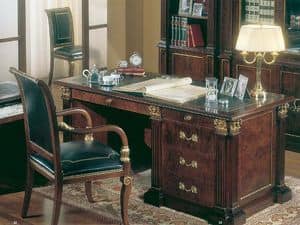 412, Desk in burr ash, classic luxury, for office