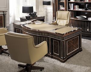 ART. 2941, Office desk with leather top