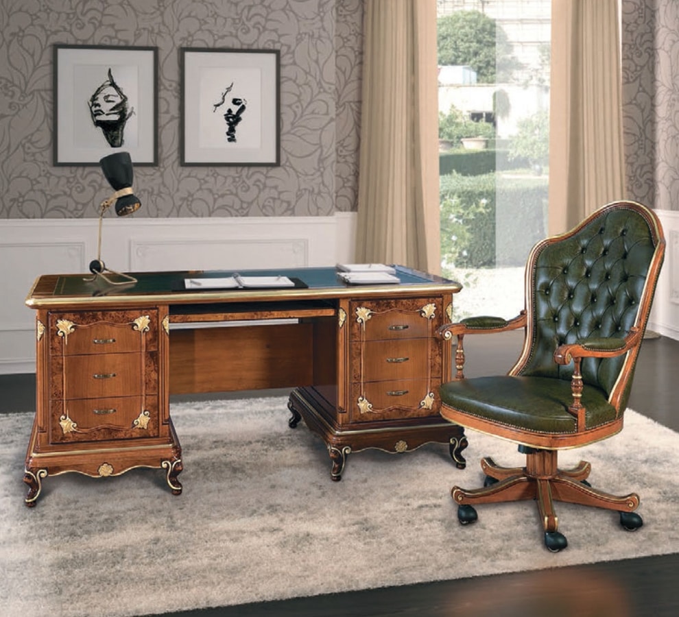 Art. 3004, Desk with leather top