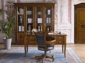 Art. 46731 PC90 Puccini, Classic luxury writing desk, with 4 drawers, for office