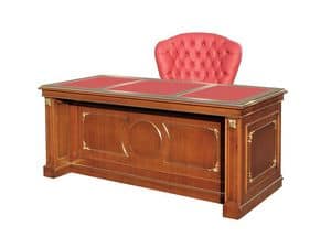 Desk SCR006VP Versailles, Office desk made of wood, classic style
