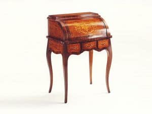 Kant, Classic writing desk in rosewood and maple, inlaid top