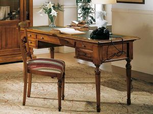 San Marco desk, Classic desk with leather top