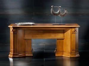 Victoria Art. 03.801, Cherry desk with 2 pull-out shelves and leather top