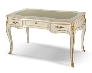 Writing desk 5042, Classic style desk, with leather top