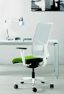 11522 Sax, Elegant office chair with white base