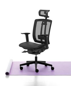Air One 01 PT, Executive chair with headrest and mesh backrest