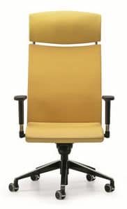 AVIA 4046, Directional chair with headrest and wheels, for office