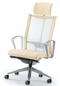 AVIANET 3624 TXC, Modern executive chair with mesh backrest and headrest