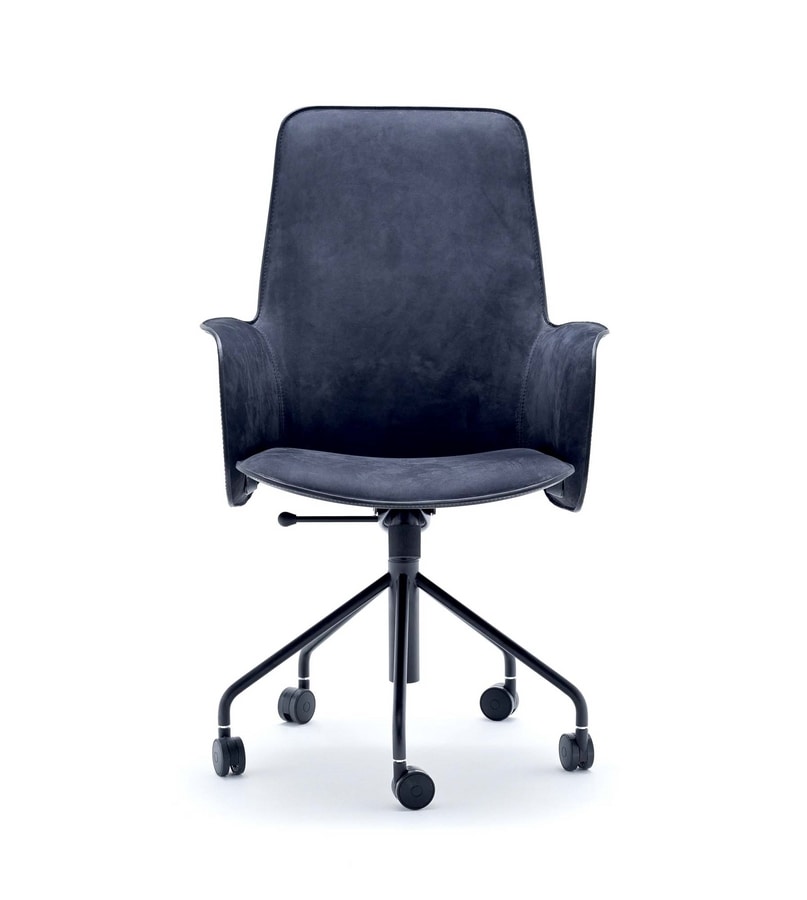 Electa Tall BG, Executive office chair upholstered in leather