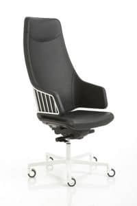 ITALIA IT1, Directional office chair with aluminum base on wheels