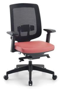 Jack 01, Modern chairs for executive offices, with net
