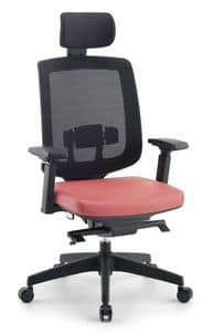 Jack 01 PT, Directional office chair, with headrest