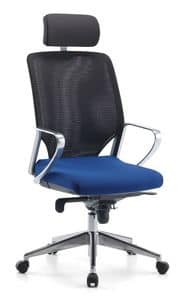 Karina AIR ALU 01 PT, Directional office chair, with headrest