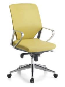Karina Soft ALU 01, Directional office chair, base with wheels