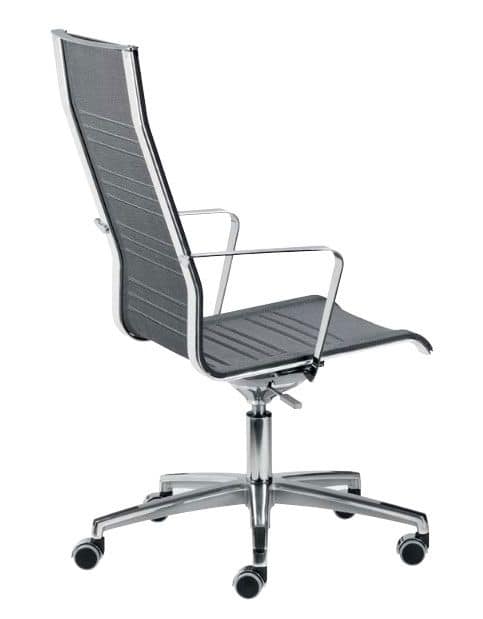 KEYPLUS 3153, Executive chair with chromed base and arms