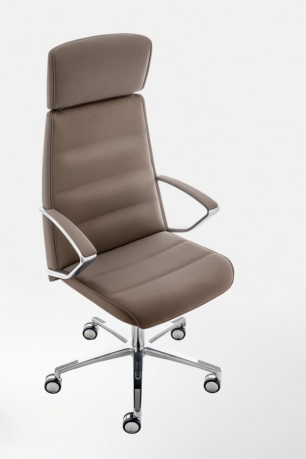 Klivia, Executive armchair, with adjustments embedded in the seat