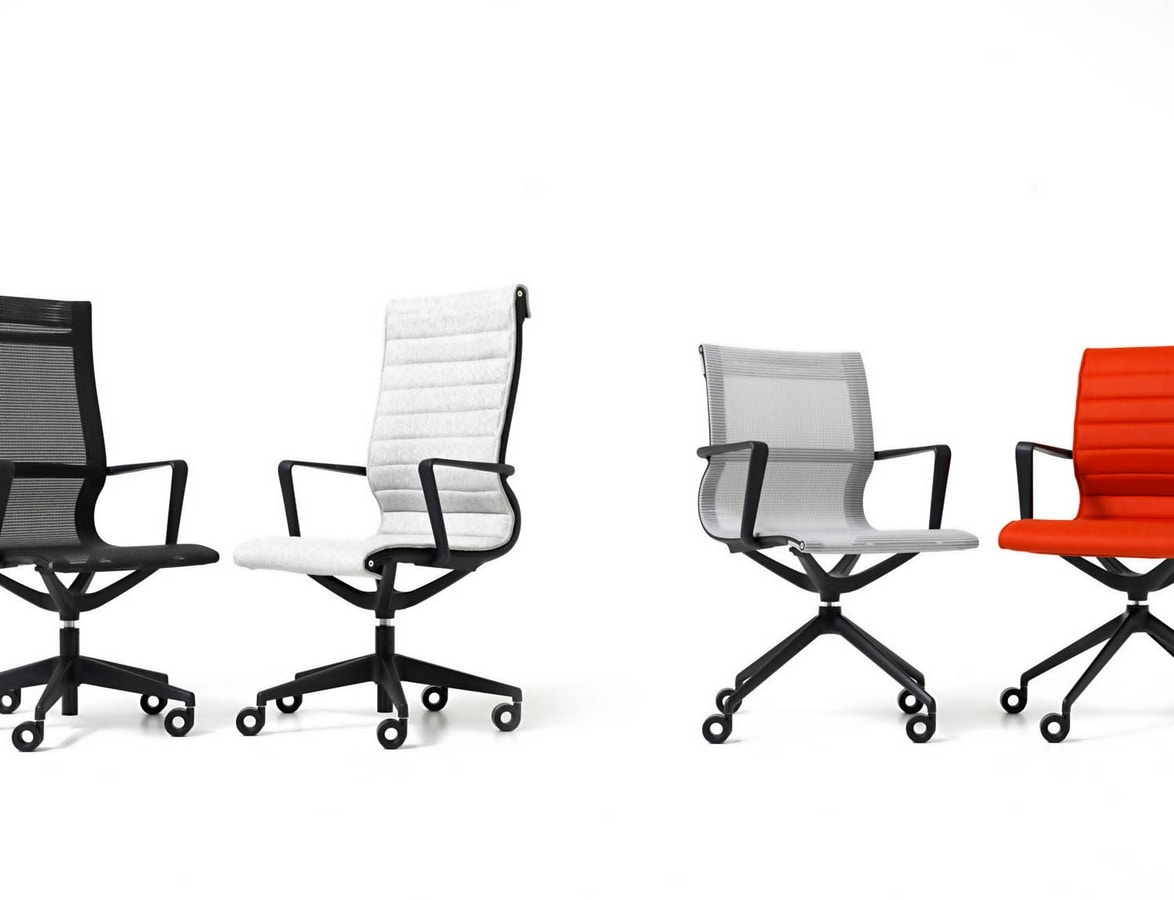 Liberty 5 blades, Executive office chair, ergonomic, in non-deformable mesh