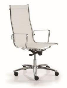 LIGHT 14000, Office chair with tall curved backrest