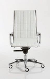 LIGHT 17000, Adjustable office chair with chromed frame