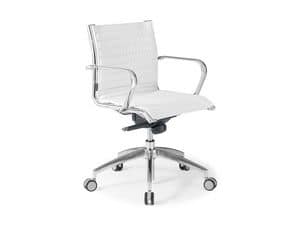 Origami IN executive 70120M, Office chair in leather with chromed steel structure