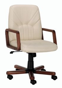 Queen 501, Office armchair with wooden base