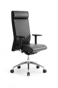 Supremo, Executive chair with metal base and adjustable height