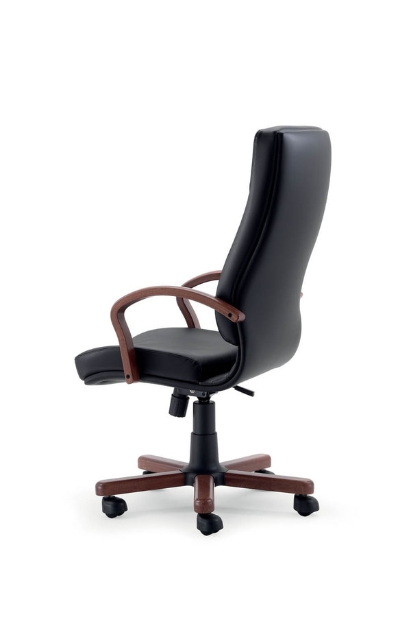 UF 530 / A - WOOD, Directional office chair, with elegant wooden structure
