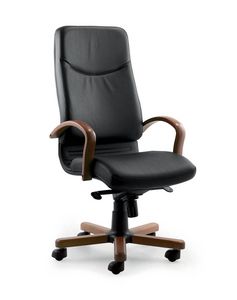 UF 530 / A - WOOD, Directional office chair, with elegant wooden structure