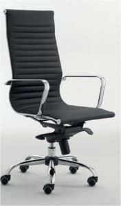 UF 558 / A, Executive chair with chrome base with wheels