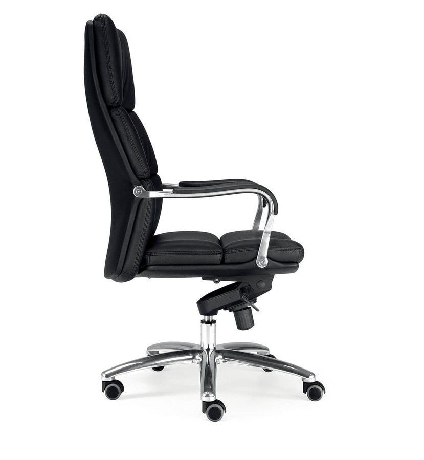 UF 577 / A, Chair with wheels for office, padded ergonomic seat