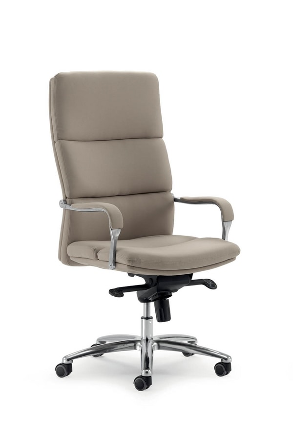 UF 577 / A, Chair with wheels for office, padded ergonomic seat