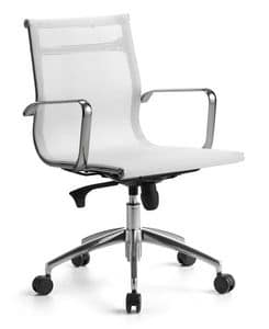 Wind 02, Managerial chair for office on wheels, tilt mechanism