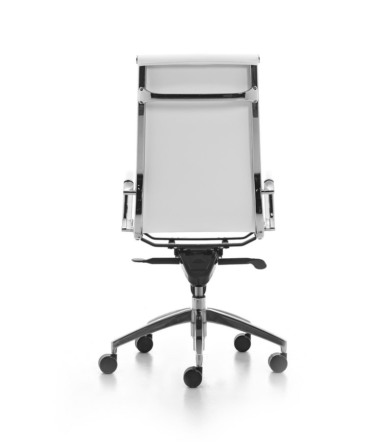 Wind Soft 01, Executive office chair on wheels, aluminum armrests